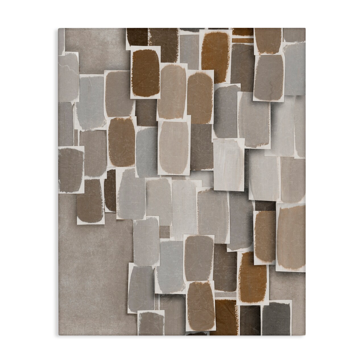 Stupell Industries Layered Neutral Blocked Shapes Canvas, design by Emma Peal